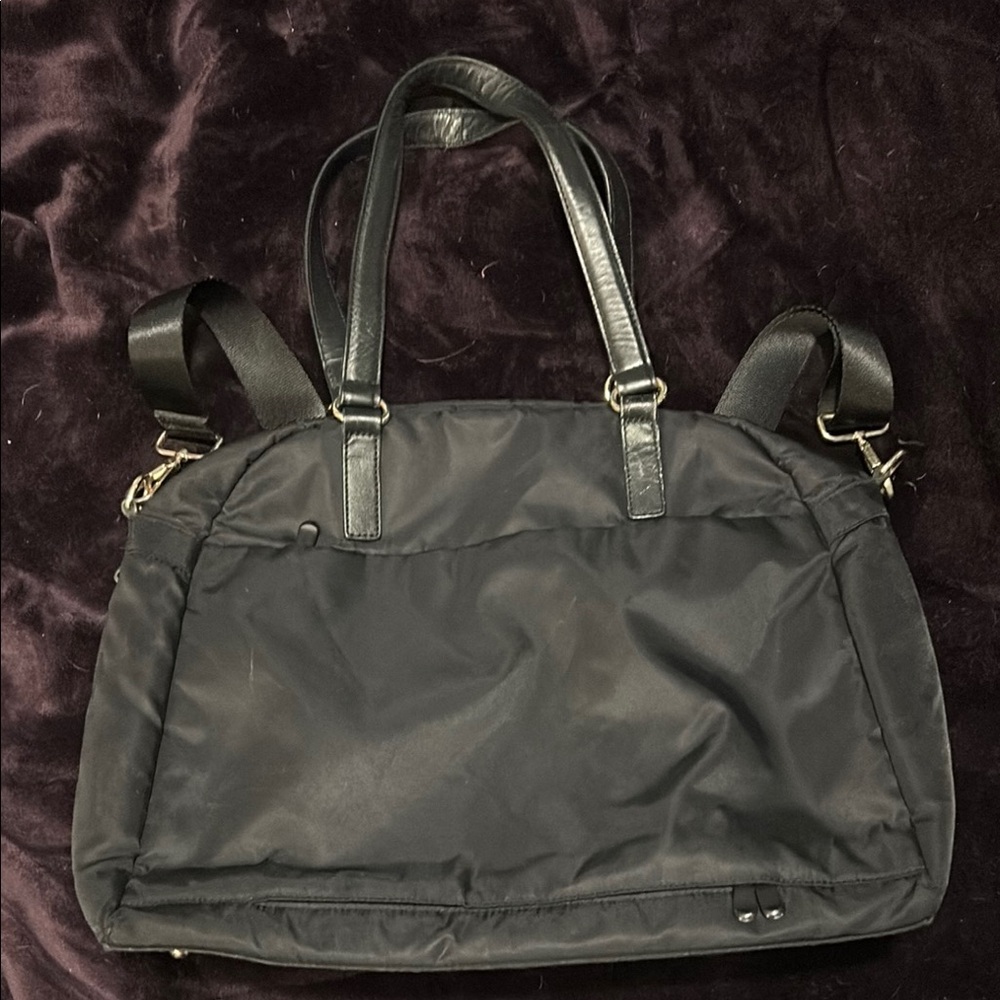 Lo & Sons Black with purple Nylon travel/weekender Bag